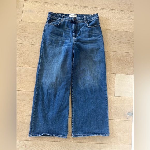 Max Mara Weekend Wide Leg Cropped Jeans - sz 14 - Picture 2 of 8